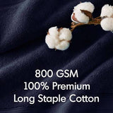 8-Piece 800gsm Cotton Absorbent Towel Set, Navy