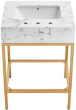 Marmo - Engineered Marble Bathroom Vanity With Gold Base