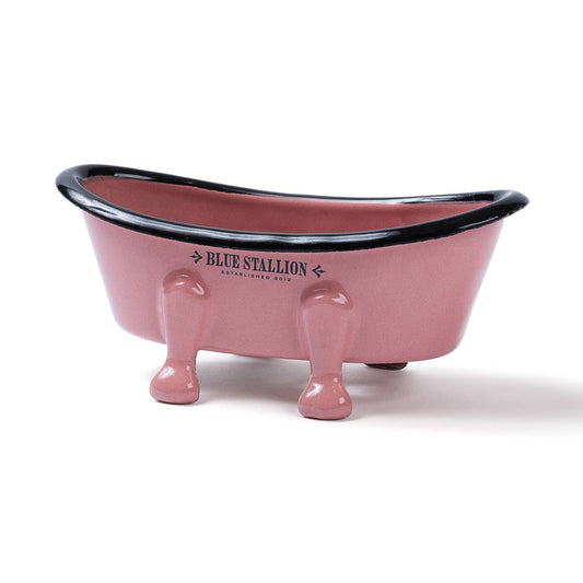 Blue Stallion Pink Mini Bathtub Soap Dish Caddy