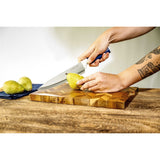 Duo-Grip 3 Piece Kitchen Knife Set With Blade Guards, Grey