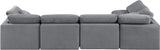 Indulge - Velvet 5 Piece Modular Sectional