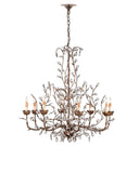 Crystal Bud Large Gold Chandelier