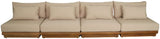 Mirella - 4 Piece Water Resistant Fabric Outdoor Patio Modular Sectional