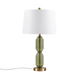 Green Faceted Green Glass Table Lamp