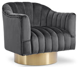 Farrah - Accent Chair with Gold Base