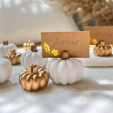 White Pumpkin Place Card Holders Set of 6