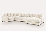 DESEO 155" Sectional Sofa with Ottoman
