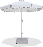 Amalfi - Aluminum Patio Umbrella - White Base / White Pole