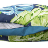 20 x 20 Outdoor Pillow Cardoon Indigo - Down Alternative Insert
