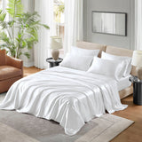 Luxury Satin 6-Piece Sheet Set, White