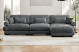 CLOUDIES 134" 3 Seater Sofa with 1 Ottoman