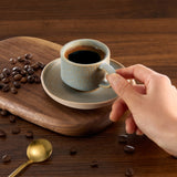 Kook Espresso Cup and Saucer Set of 4, Multicolor