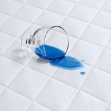 Waterproof Mattress Pad with Polyester Fill, White