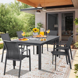 Aluminum 68"-91.5" Outdoor Dining Table