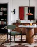 Riccio - Fabric Dining Arm Chair (Set of 2) - Black And Gold Frame
