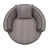 Modern Stripe Round Deep Seat Lounge Swivel Chair*