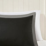 3M Scotchgard 3-Piece Reversible Comforter Set, Grey/Black