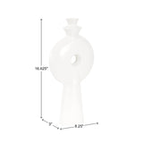 Matte White Towel Vase - Small