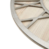 Grey Wooden Wall Clock with Roman Numerals