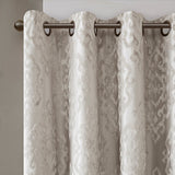 Jacquard Damask (Max Blackout) Window Curtain, Light Grey