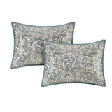 24-Piece Traditional Paisley Room-in-A-Bag Set, Blue/Teal