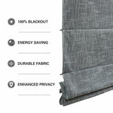 Total Blackout Cordless Roman Shade, Grey