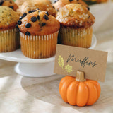 Orange Pumpkin Place Card Holders Set of 6