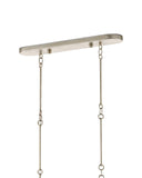 Grand Lotus Oval Silver Chandelier
