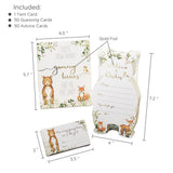 Woodland Baby Shower Advice Cards Game Set of 50