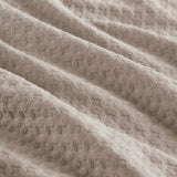 Waffle Weave Textured All Season Comforter Set, Neutral