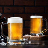 Kook Glass Beer Mugs 12 oz, Set of 4