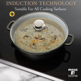 Moss & Stone 12-Inch 5QT Nonstick Saute Pan with Lid