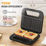 3 in 1 Electric Sandwich Maker, 750W, Black