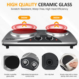 1800W Dual Burner Portable Electric Ceramic Stove