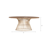 Antique Bronze Oval Dining Table Seats 6*