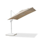 PURPLE LEAF Morden White Outdoor Umbrella Premium Aluminum Patio Cantilever Pool Sun Umbrellas