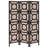 Vulcan 3 Panel Room Divider Folding Shoji Screen Cappuccino