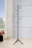 Devlin 6 Hook Freestanding Wood Coat Rack Hat Hanger Grey