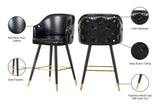 Barbosa Faux Leather Contemporary Counter/Bar Stool Set - Stylish Design with Gold Accents