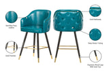 Barbosa Faux Leather Contemporary Counter/Bar Stool Set - Stylish Design with Gold Accents