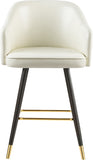 Barbosa Faux Leather Contemporary Counter/Bar Stool Set - Stylish Design with Gold Accents