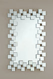 Pamela 32 x 47 Inch Rectangular Frameless Wall Mirror Silver