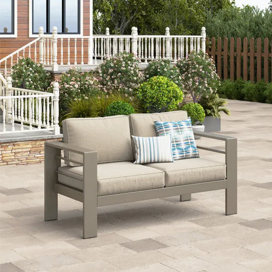 Metal Outdoor Patio Loveseat Sofa