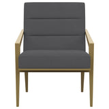 Kirra Upholstered Metal Arm Accent Chair Dark Grey