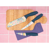 3-Piece Printed Kitchen Knife Set-Floral
