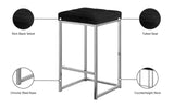 Nicola Velvet Contemporary Stool Set of 2 - Elegant Design with Tufted Cushion for Ultimate Comfort