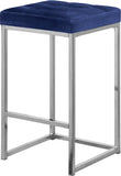 Nicola Velvet Contemporary Stool Set of 2 - Elegant Design with Tufted Cushion for Ultimate Comfort
