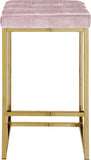 Nicola Velvet Contemporary Stool Set of 2 - Elegant Design with Tufted Cushion for Ultimate Comfort