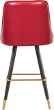 Portnoy Elegant Faux Leather Counter/Bar Stool Set with Button Tufting and Gold Accents, 2-Pack