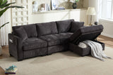 NARLO 97" 3-Seater Sofa with 1 Storage Ottoman